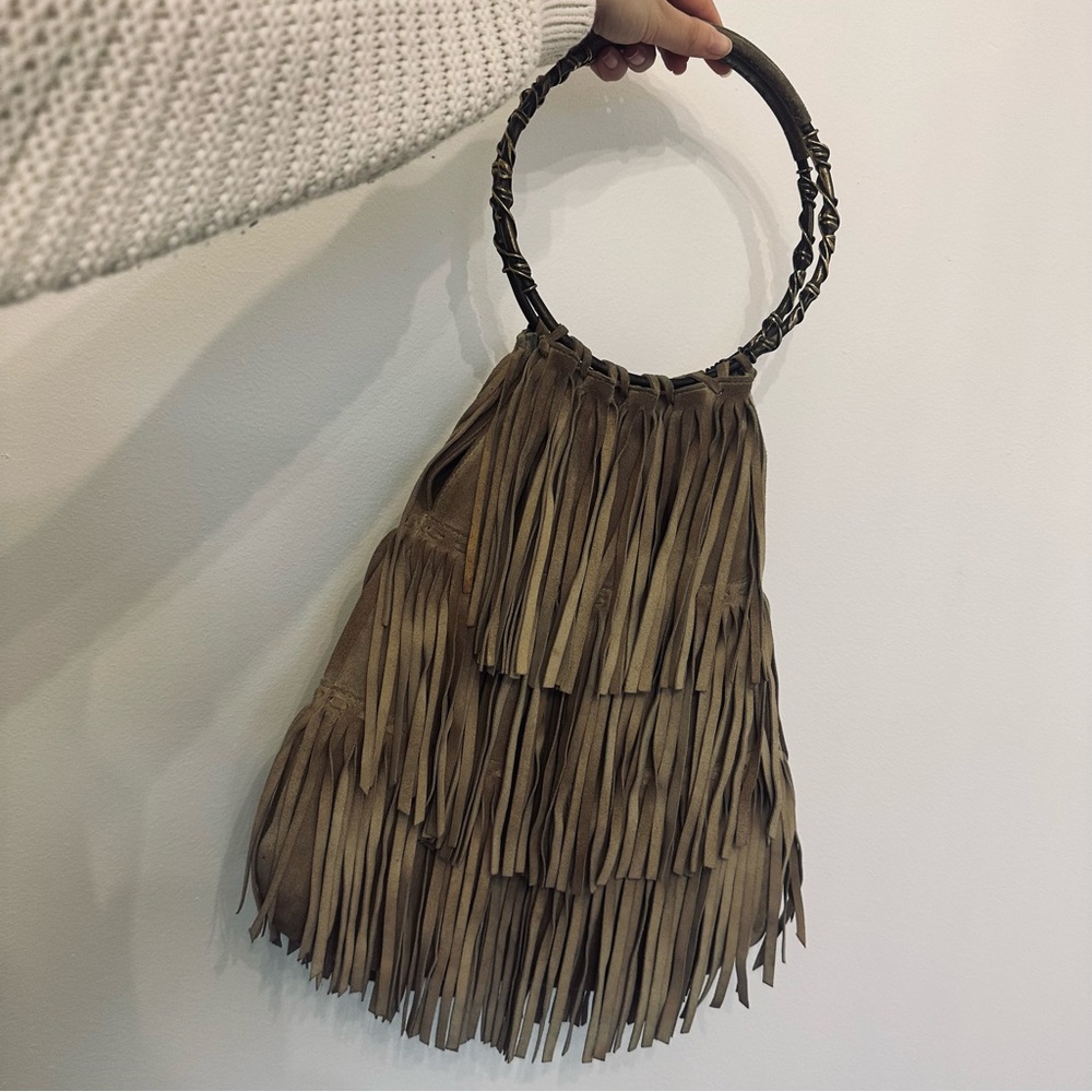 Authentic Vintage Valentino Garavani Suede Fringe Bag